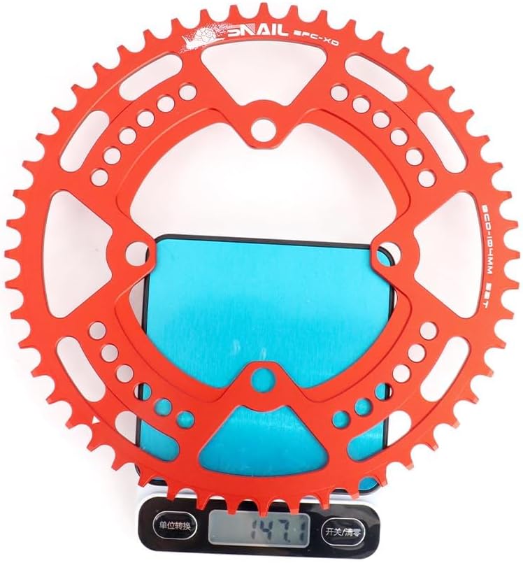 FOMTOR 104 BCD Chainring (30-52T) 7-12 Speed Compatible CNC 7075 Aluminum Narrow Wide Tooth Round Oval Chainrings for MTB/Road Bike Ebike Chainwheel Black/Red - Image 2